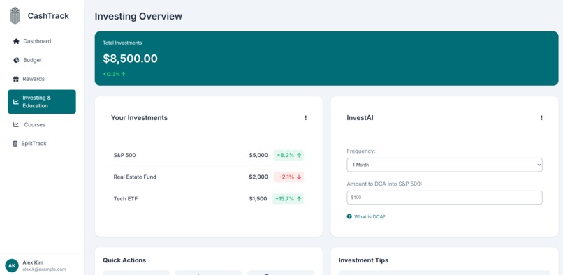 CashTrack - A Personal Finance Tool For Youth – screenshot 3