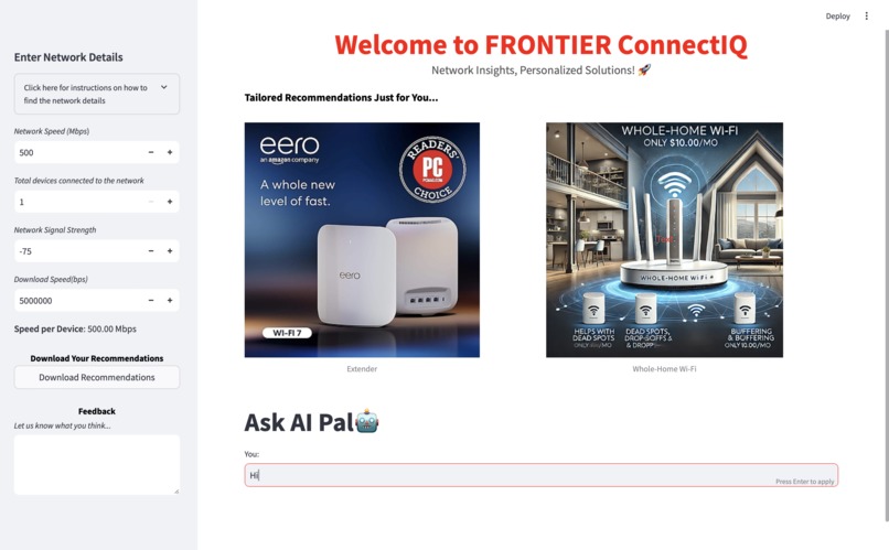 Frontier ConnectIQ – screenshot 1