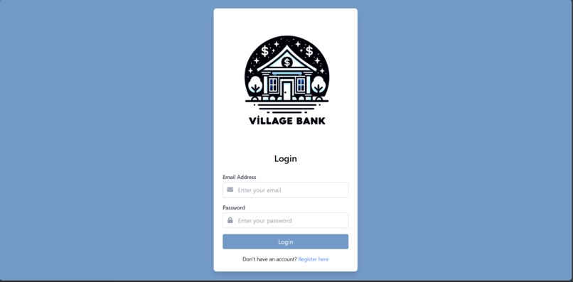 Village Vault Banking App – screenshot 1