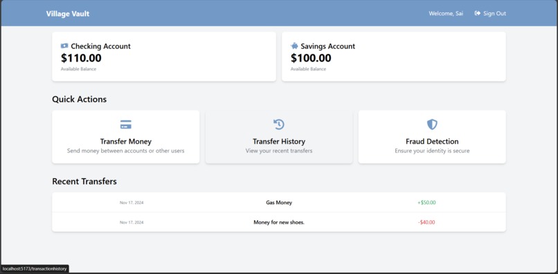 Village Vault Banking App – screenshot 3
