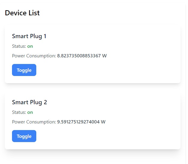 Smart Energy Management System – screenshot 2