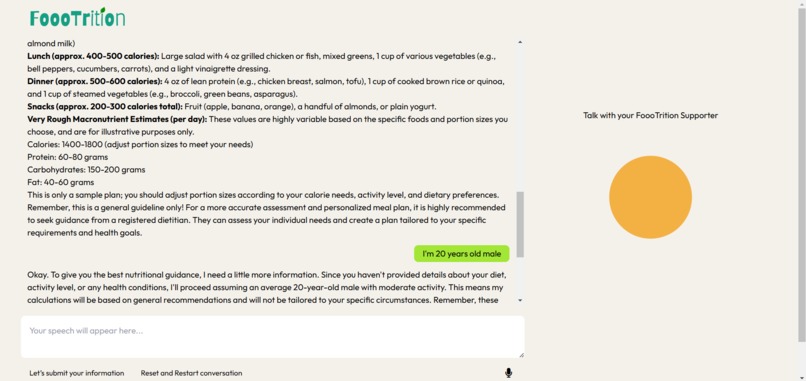 FoooTrition – screenshot 2