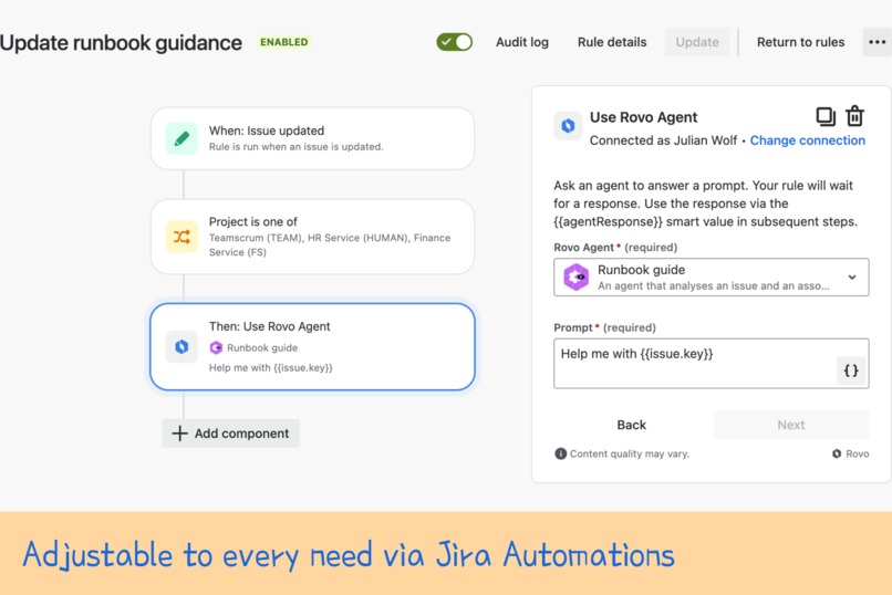 Runbook Rabbit - Let Rovo be your Jira agent's new assistant – screenshot 3
