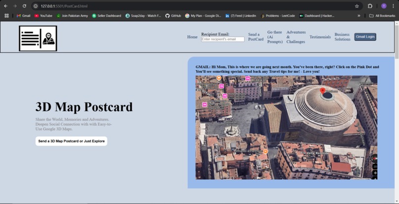 3D MAP POSTCARD – screenshot 5