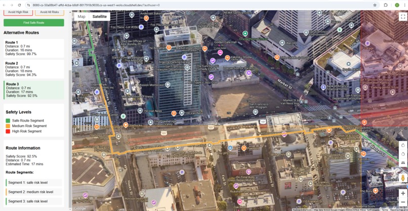 SafeRoute – screenshot 4