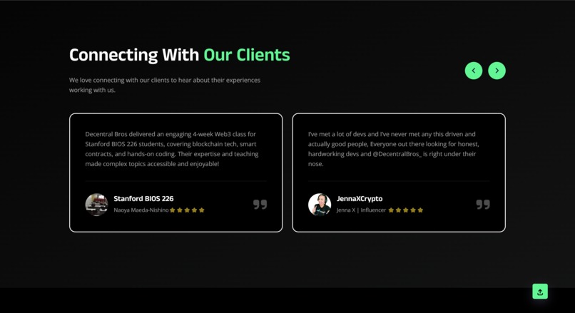 Decentral Bros Website – screenshot 2