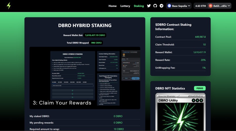 Decentral Bros Hybrid Wrapped Staking – screenshot 1