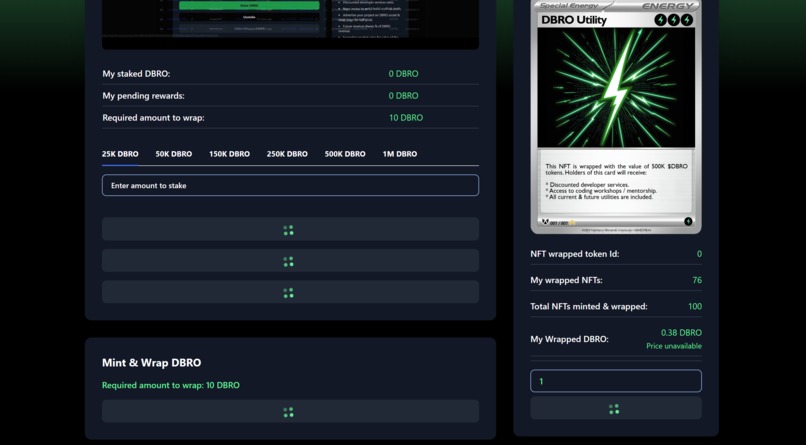 Decentral Bros Hybrid Wrapped Staking – screenshot 2