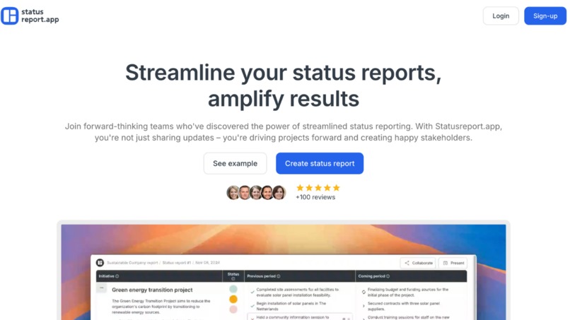 StatusReport.app – screenshot 1