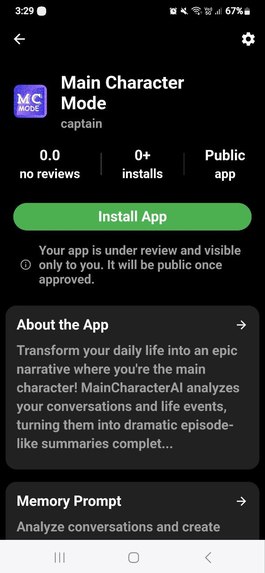 Main Character Mode – screenshot 1