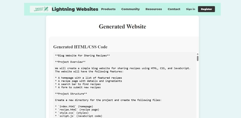 Lightning Websites – screenshot 2