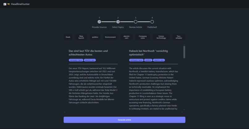 HeadlineHunter – screenshot 2