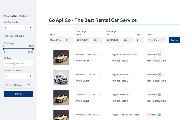 Go API Go – screenshot 1