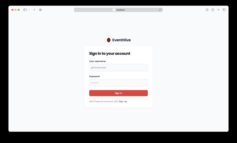 EventHive – screenshot 2