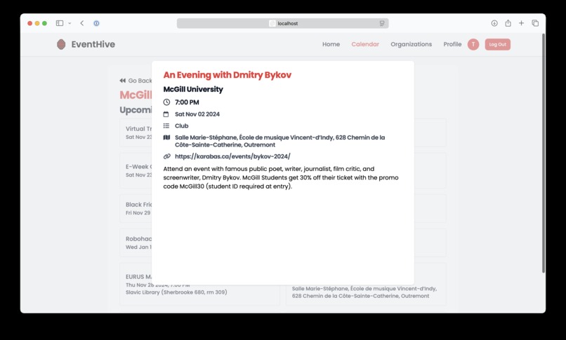 EventHive – screenshot 8