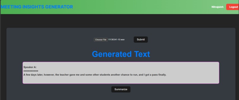 Meeting Insights Generator – screenshot 1
