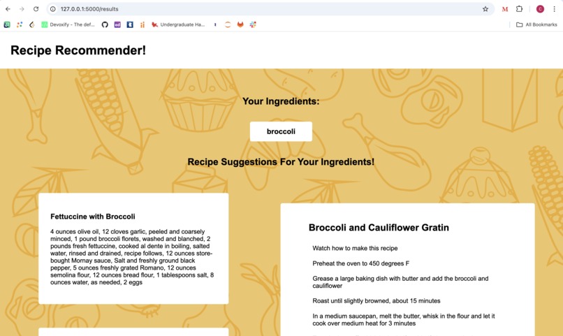 Recipe Recommender – screenshot 3