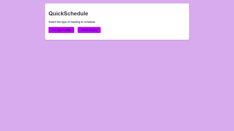 QuickSchedule – screenshot 1