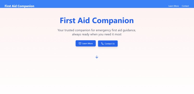 First-Aid Companion Web App – screenshot 1