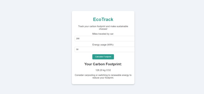EcoTrack – screenshot 1