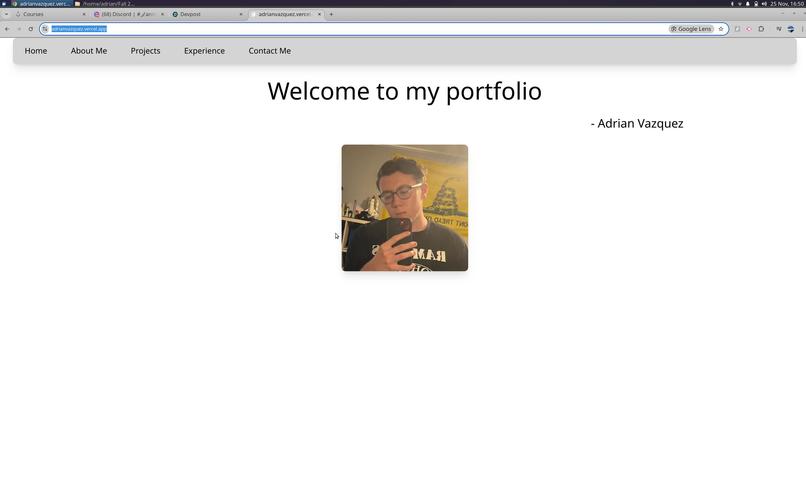 Adrian's portfolio – screenshot 1
