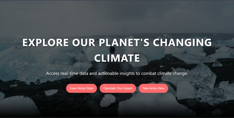 Climate Change Website – screenshot 1