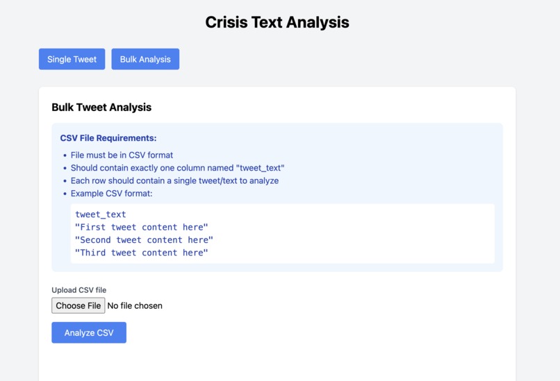 CrisisBERT – screenshot 2
