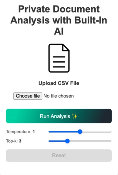 Private Document Analysis with Built-In AI – screenshot 1