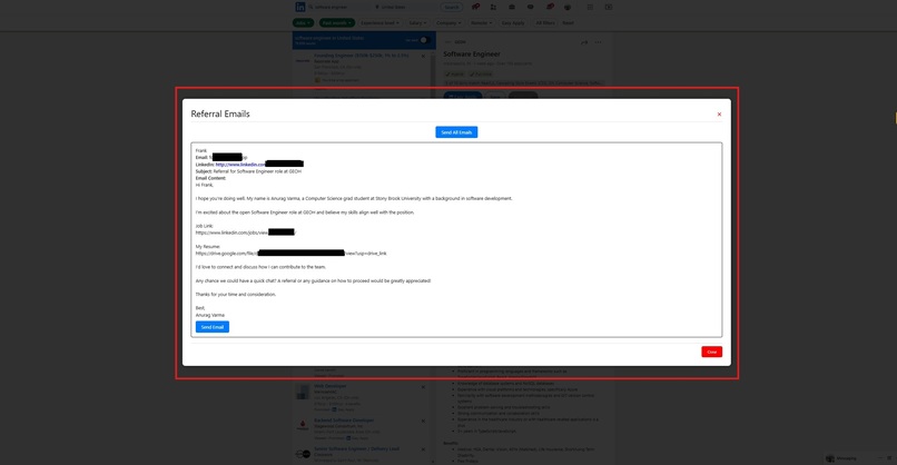 JobsList Extension – screenshot 3