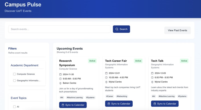 campus-pulse – screenshot 1