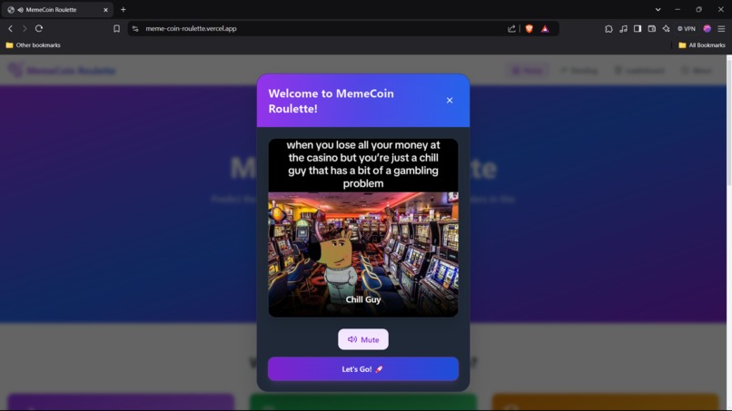 MemeCoin Roulette – screenshot 1