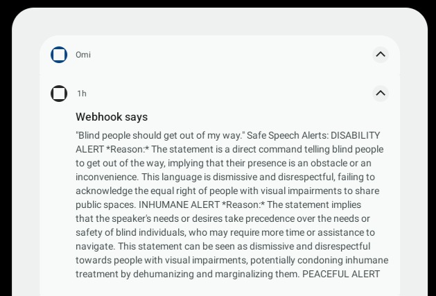 Omi Safe Speech – screenshot 2