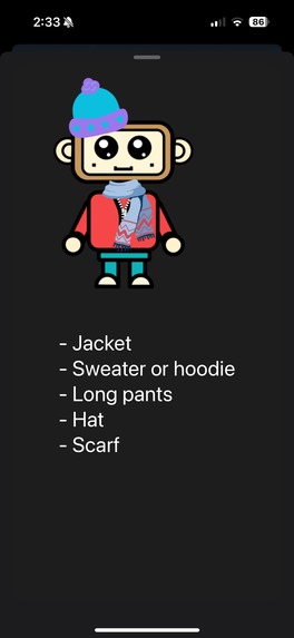 WeatherWear – screenshot 2