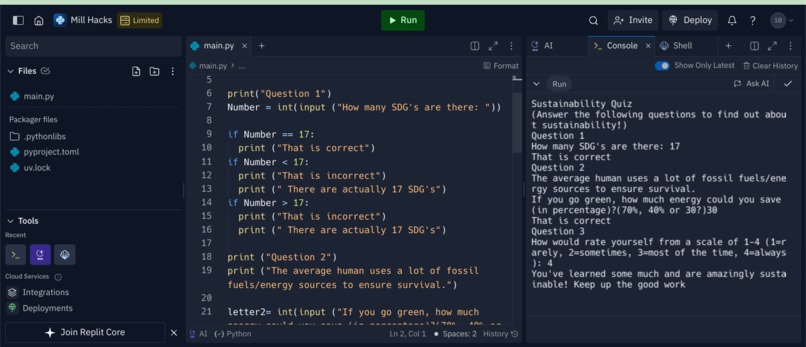 Learn about Sustainability Quiz – screenshot 1