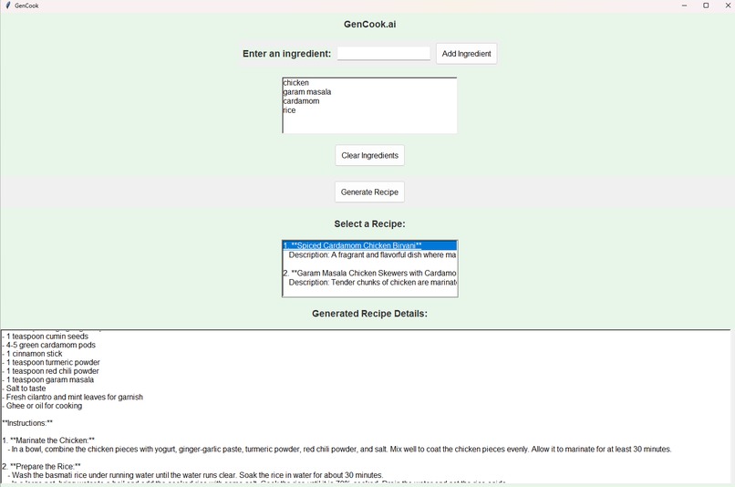 GenCook.ai – screenshot 2