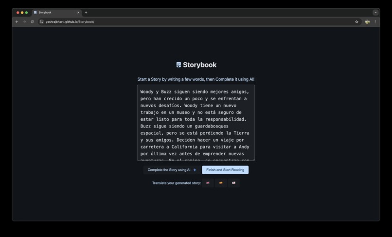 Storybook: AI-Powered Storytelling and Language Companion – screenshot 2