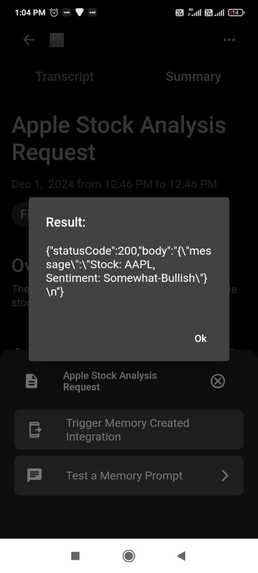 Stock Sentiment Analyzer – screenshot 2