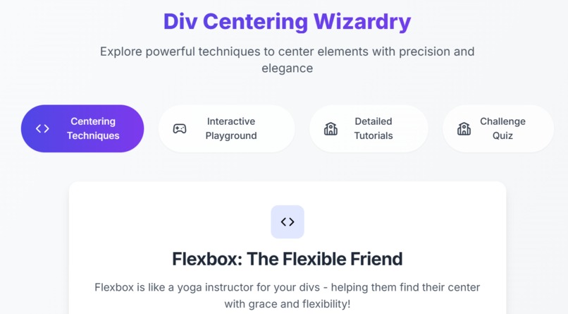 Div Centering Wizardry – screenshot 1
