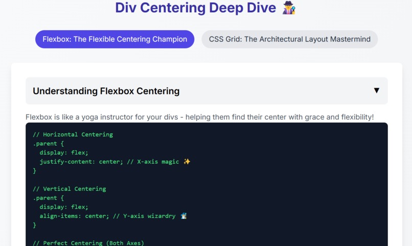 Div Centering Wizardry – screenshot 4