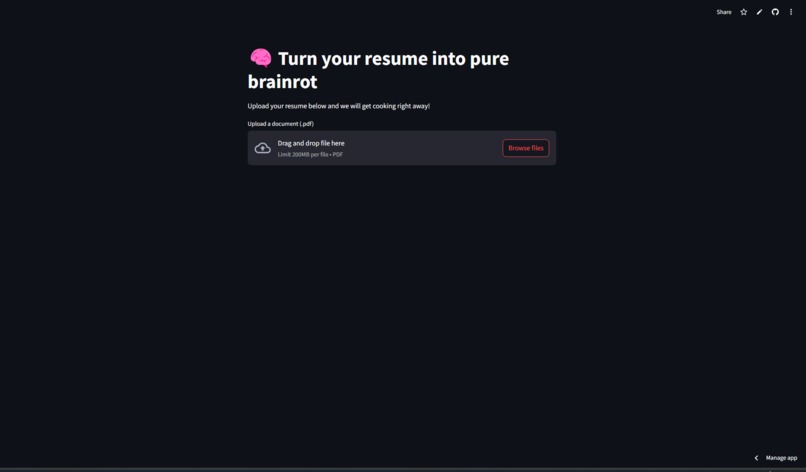 Resume turns into pure brainrot – screenshot 1