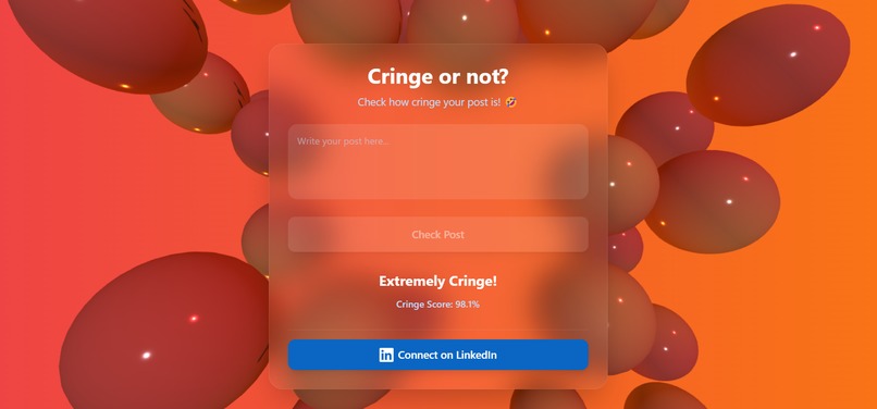 LinkedIn Cringe Analyser – screenshot 1