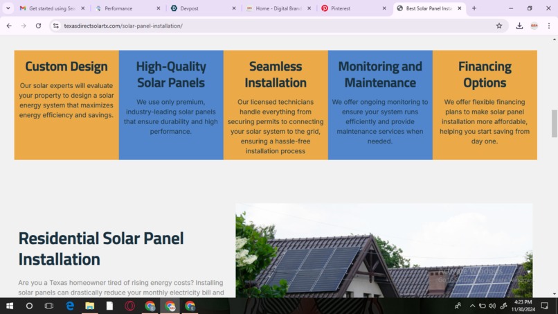 website design and development – screenshot 2