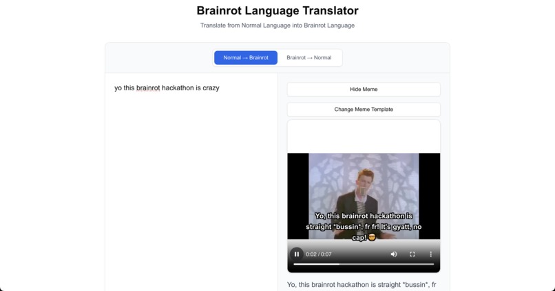 Brainrot Translator – screenshot 1