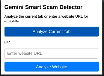 Gemini Smart Scam Detector: AI-Powered Website Safety Tool – screenshot 1