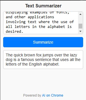 Chrome Text Summariser – screenshot 2