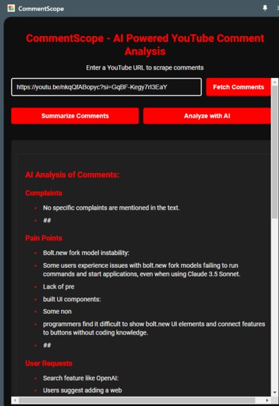 CommentScope - AI Powered YouTube Comment Analysis – screenshot 2