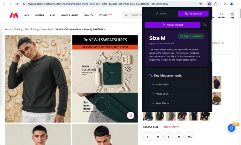SmartFit: AI-Powered Size Assistant – screenshot 2