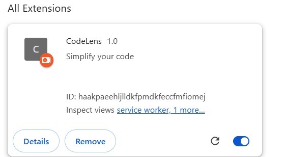 CodeLens – screenshot 1