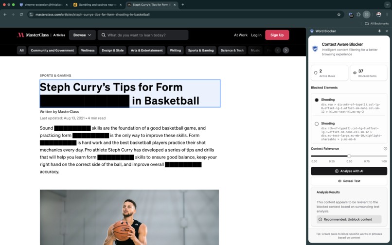 Context Aware Word & Phrase Blocker – screenshot 7