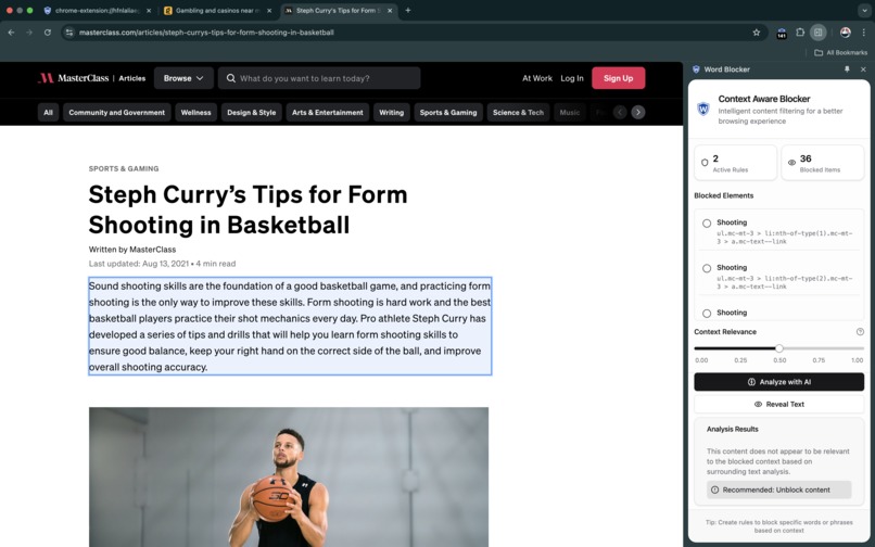 Context Aware Word & Phrase Blocker – screenshot 10